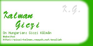 kalman giczi business card